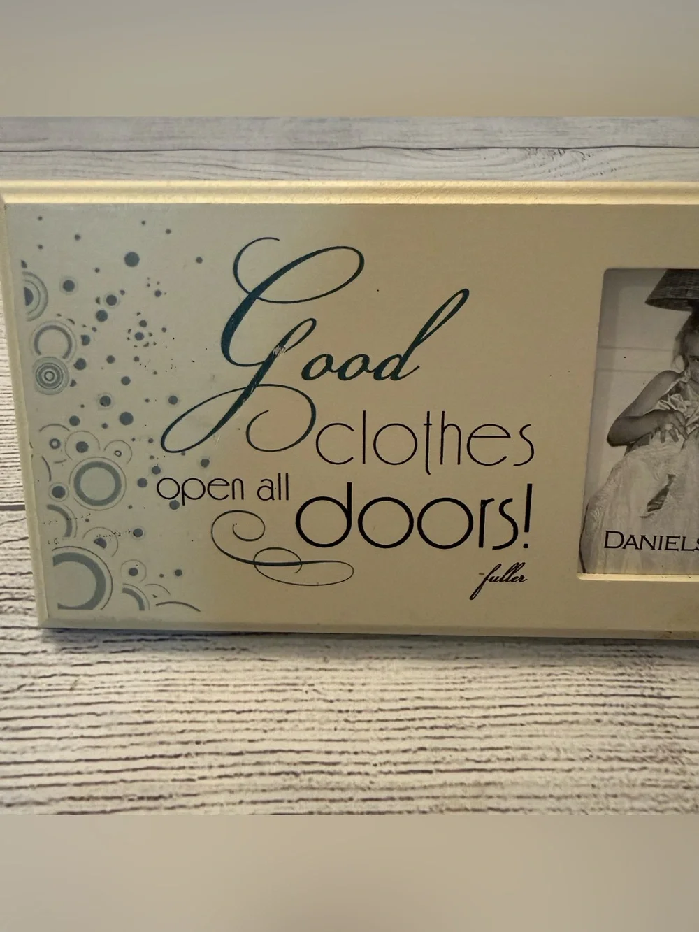 Cream Picture Frame with Inspirational Quote